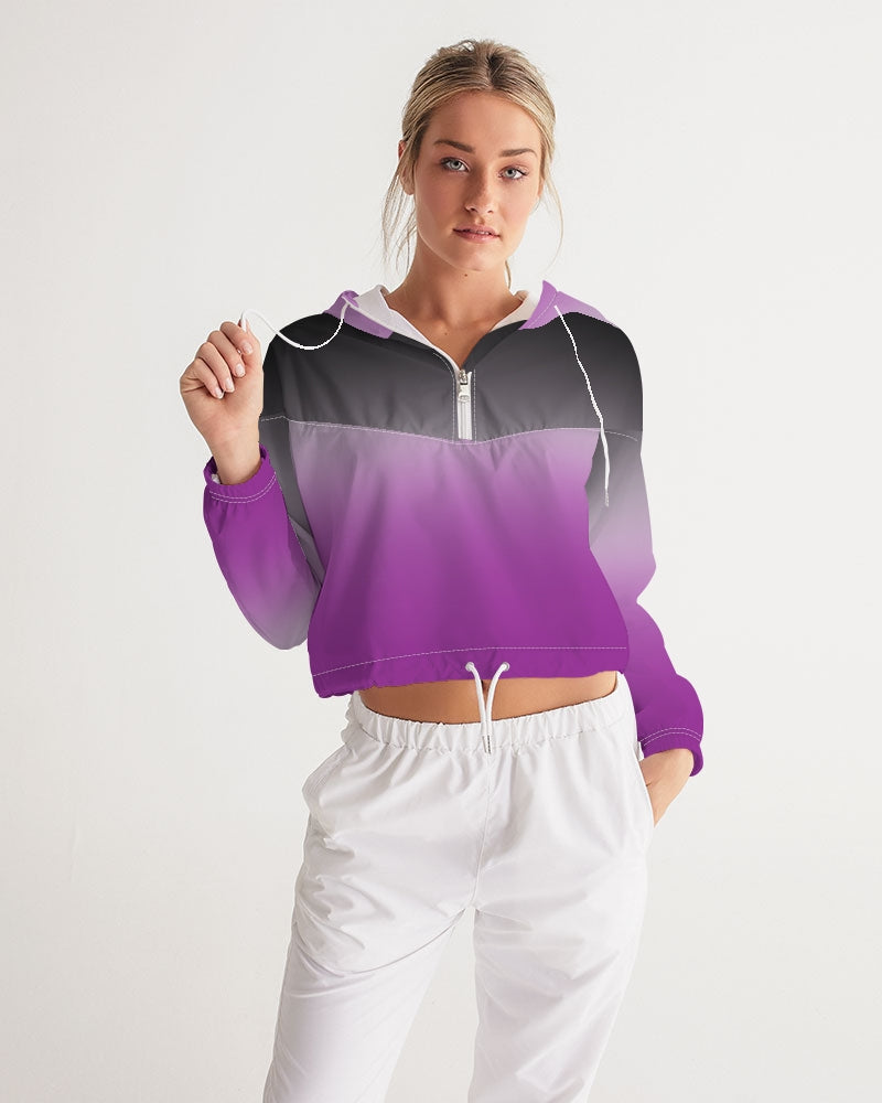 Pansexual Pride Flag Ombre Cropped Windbreaker