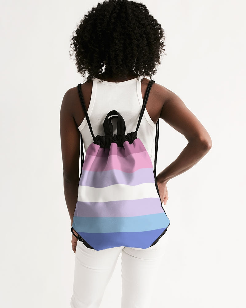 Bigender Pride Flag Canvas Draw String Bag