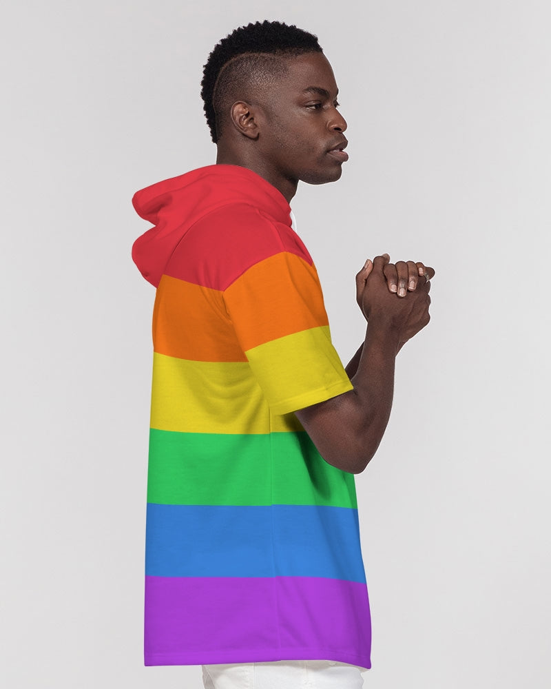 LGBT Pride Flag Short Sleeve Pullover Hoodie