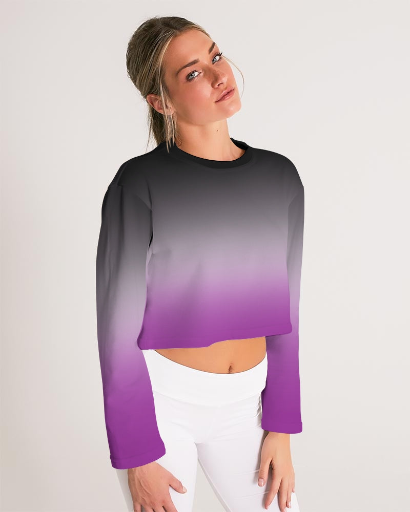 Asexual Pride Flag Cropped Sweatshirt Sweater