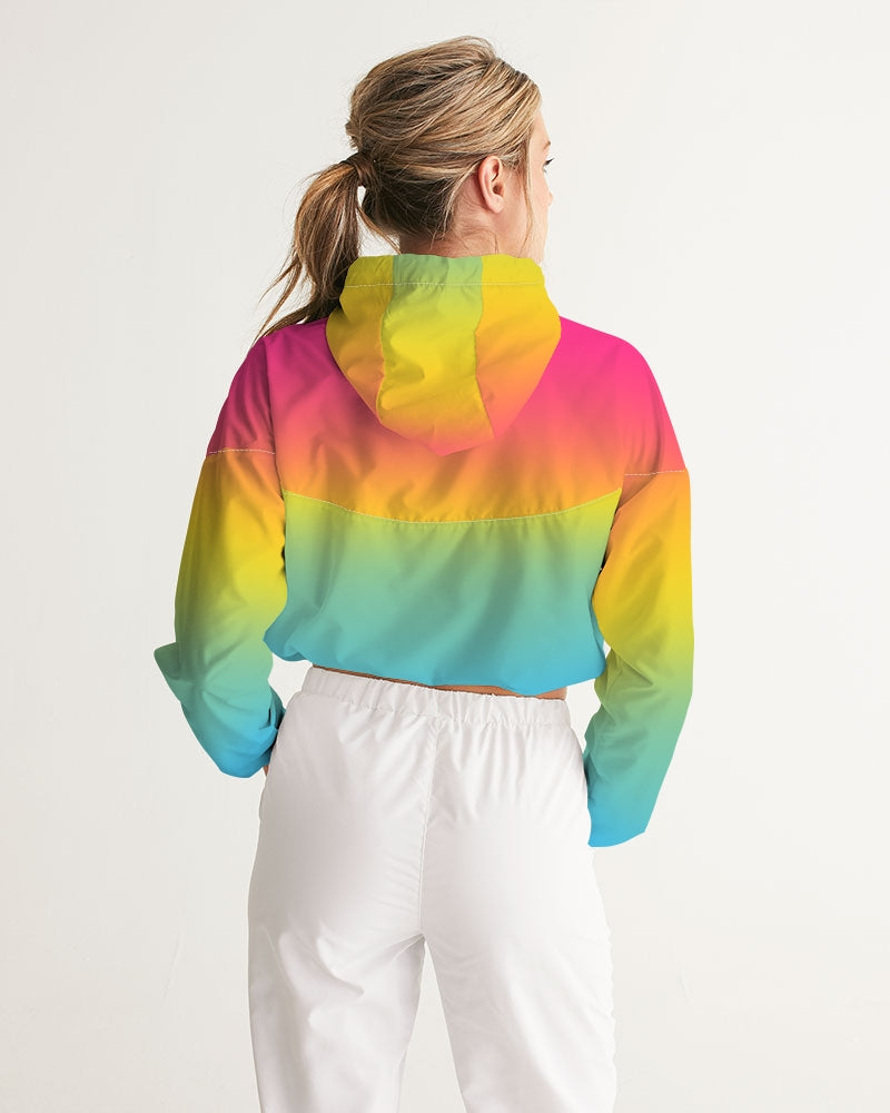 Pansexual Pride Flag Ombre Cropped Windbreaker