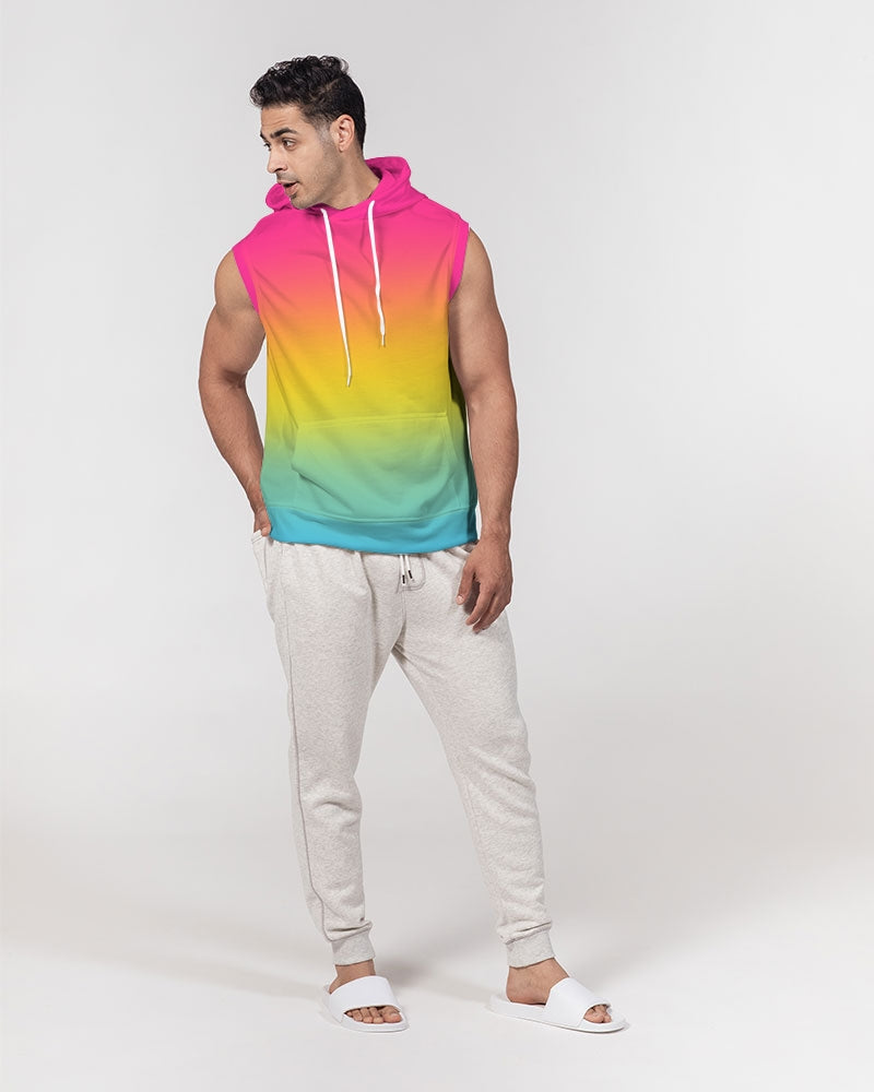 Pansexual Pride Flag Ombre Sleeveless Pullover Hoodie