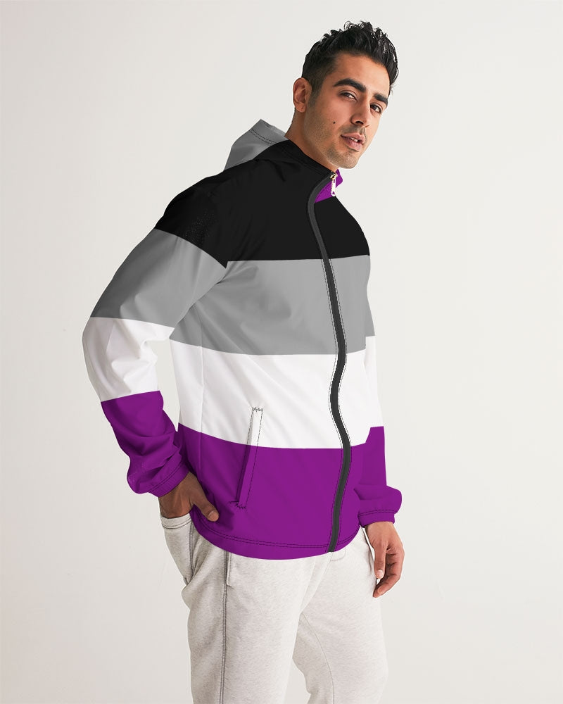 Asexual Pride Flag Windbreaker Jacket