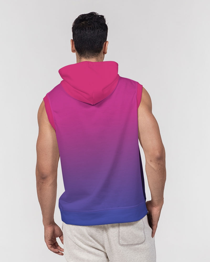 Bisexual Pride Flag Ombre Sleeveless Pullover Hoodie
