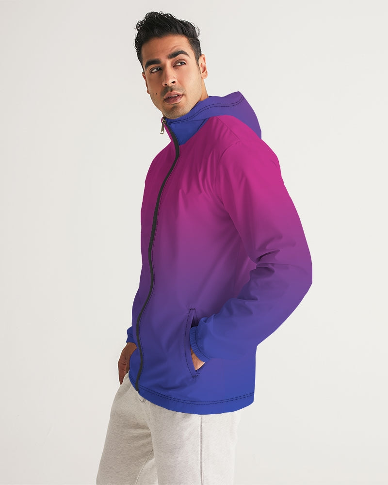 Bisexual Pride Flag Ombre Windbreaker Jacke