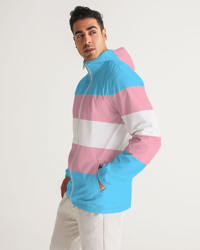 Transgender Pride Flag Windbreaker Jacket