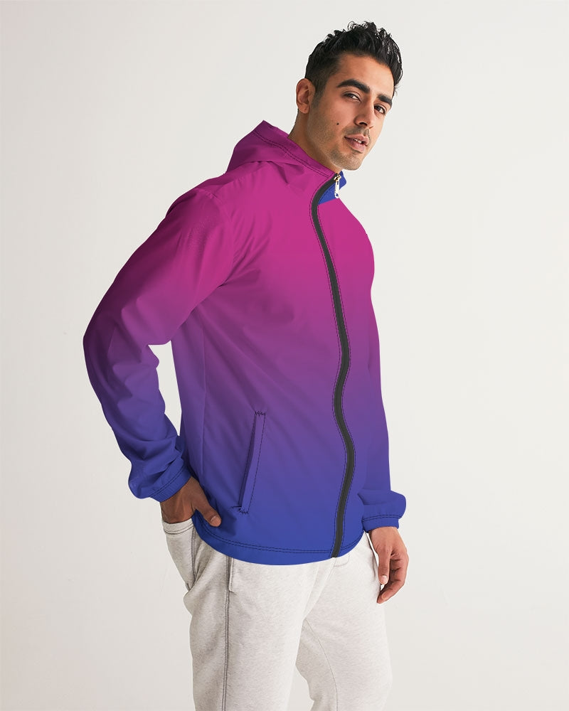 Bisexual Pride Flag Ombre Windbreaker Jacke