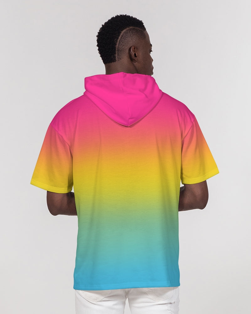 Pansexual Pride Flag Ombre Short Sleeve Pullover Hoodie