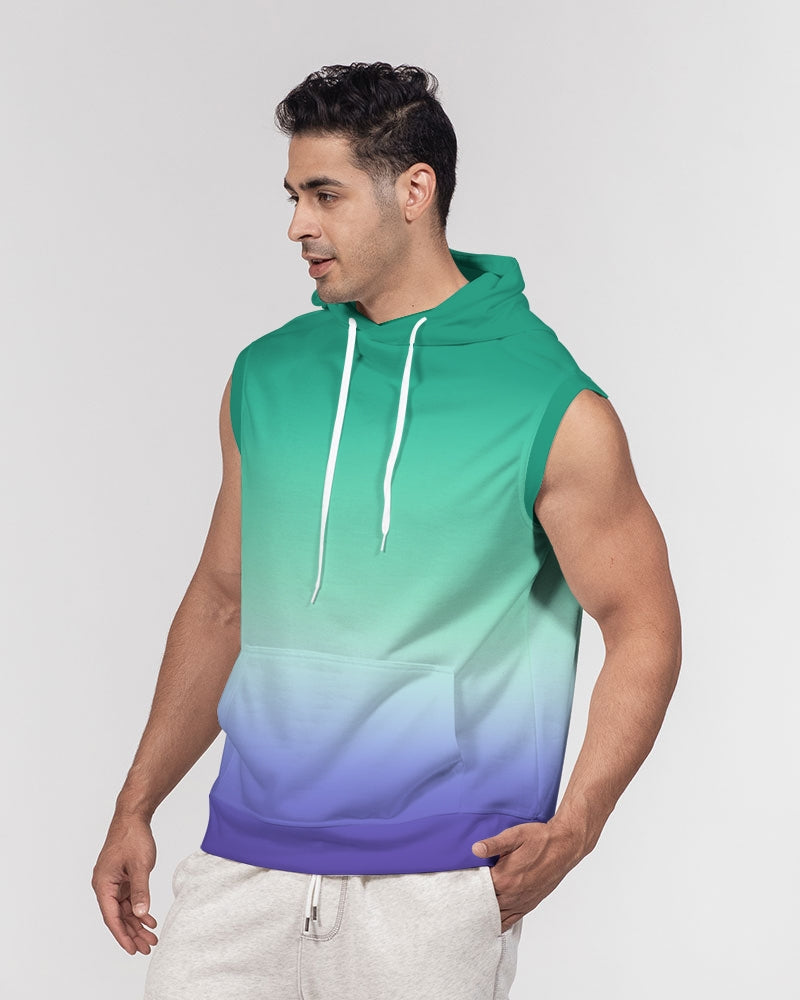 MLM Gay Pride Flag Ombre Sleeveless Pullover Hoodie