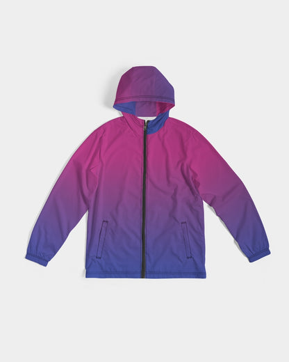 Bisexual Pride Flag Ombre Windbreaker Jacke