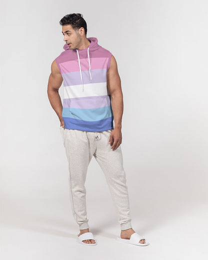 Bigender Pride Flag Sleeveless Pullover Hoodie