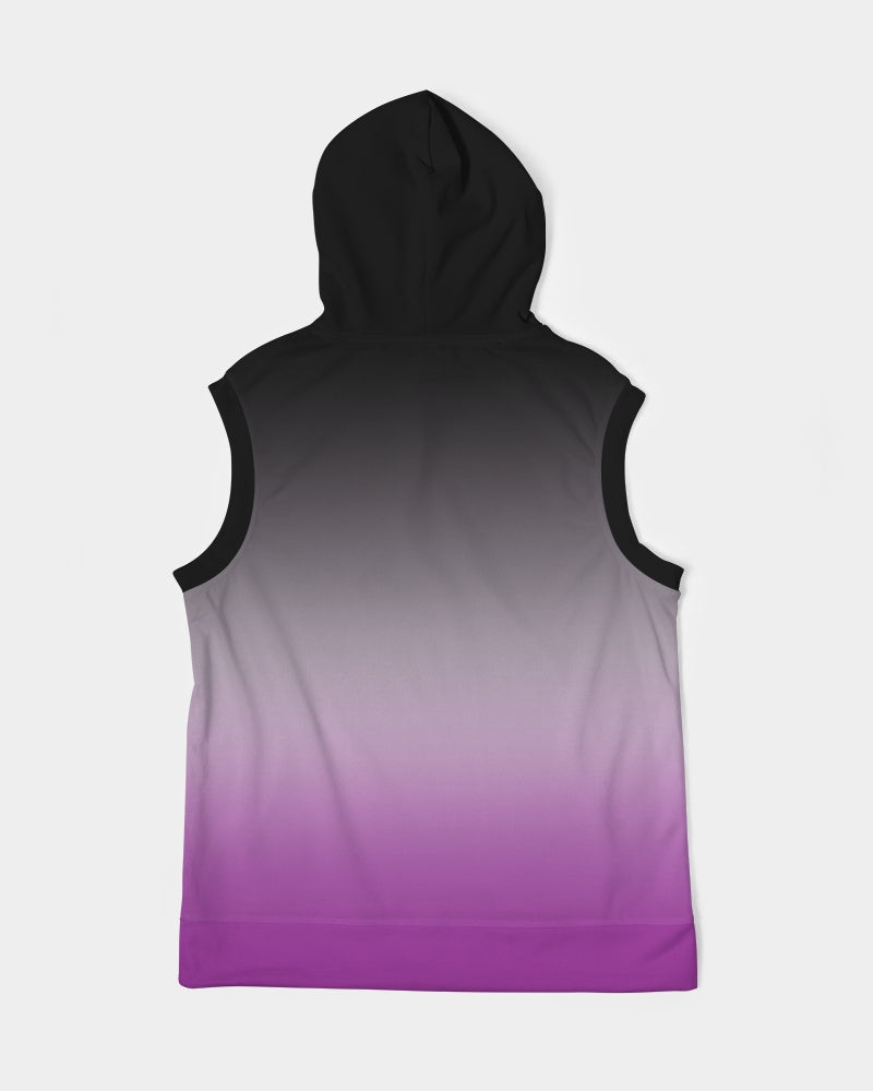 Asexual Pride Flag Ombre Sleeveless Pullover Hoodie