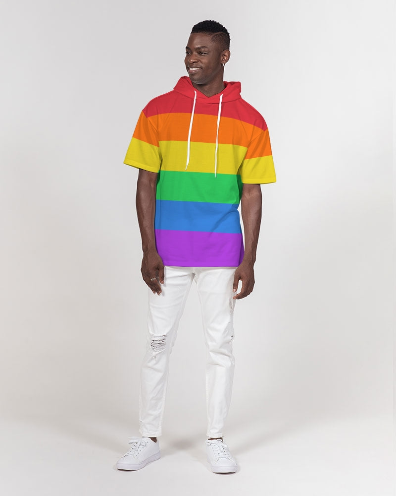 LGBT Pride Flag Short Sleeve Pullover Hoodie