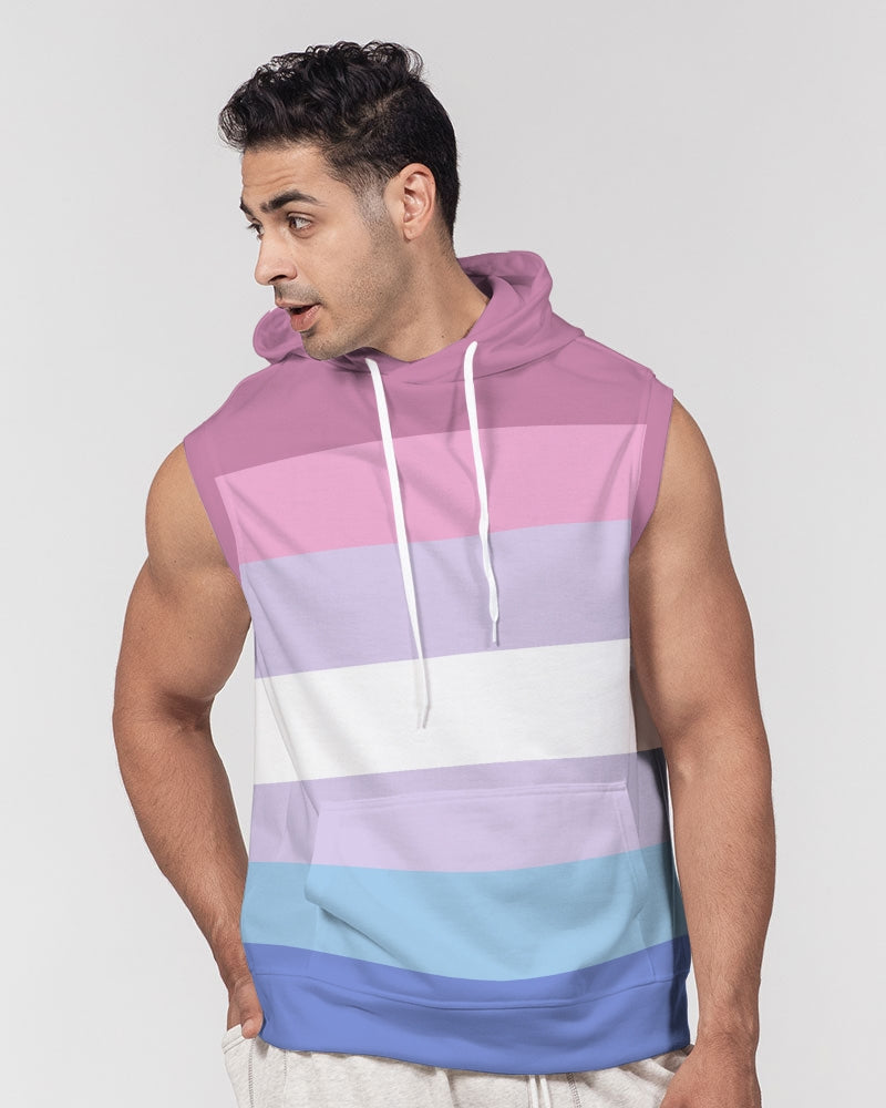Bigender Pride Flag Sleeveless Pullover Hoodie