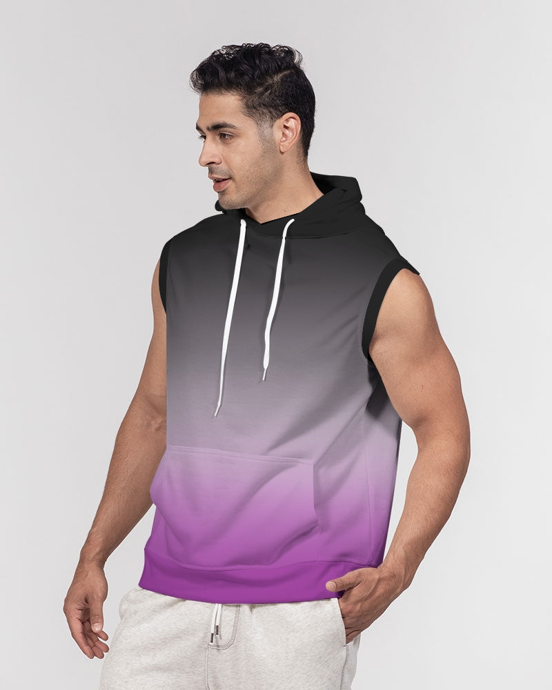 Asexual Pride Flag Ombre Sleeveless Pullover Hoodie
