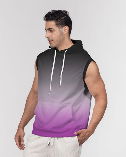 Asexual Pride Flag Ombre Sleeveless Pullover Hoodie