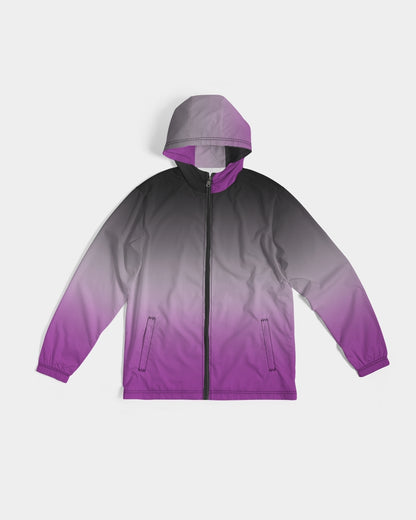 Asexual Pride Flag Ombre Windbreaker Jacket