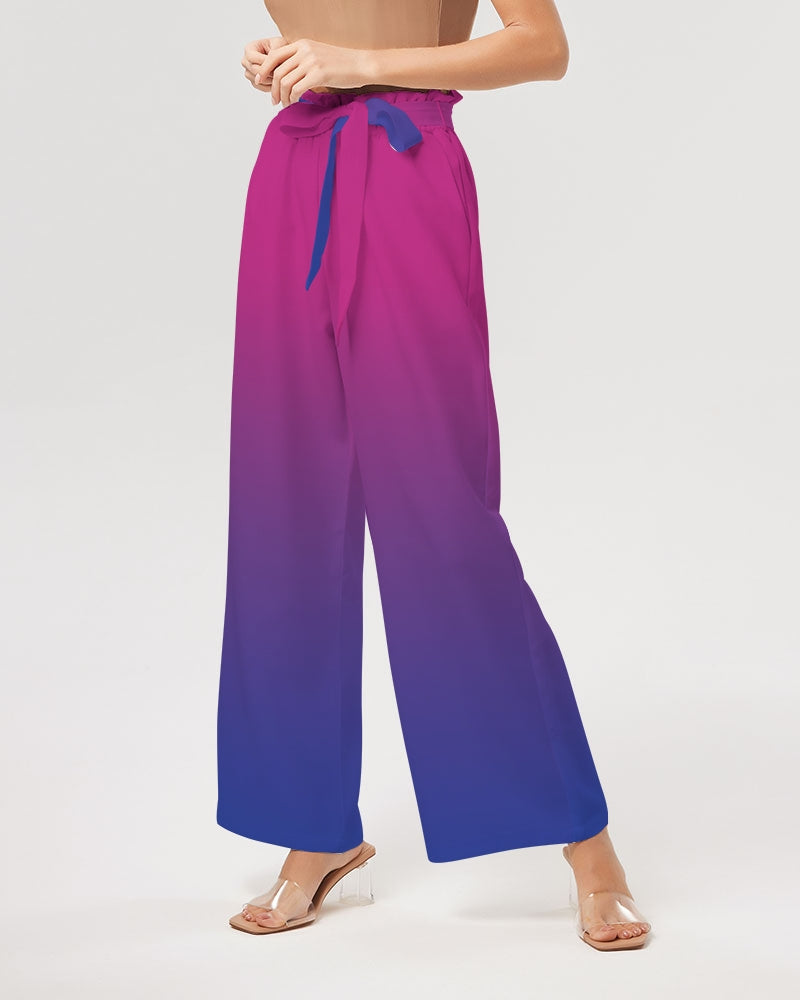 Bisexual Pride Flag Ombre High-Rise Wide Leg Pants