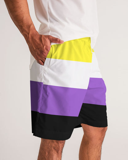 Non Binary Pride Flag Jogger Shorts