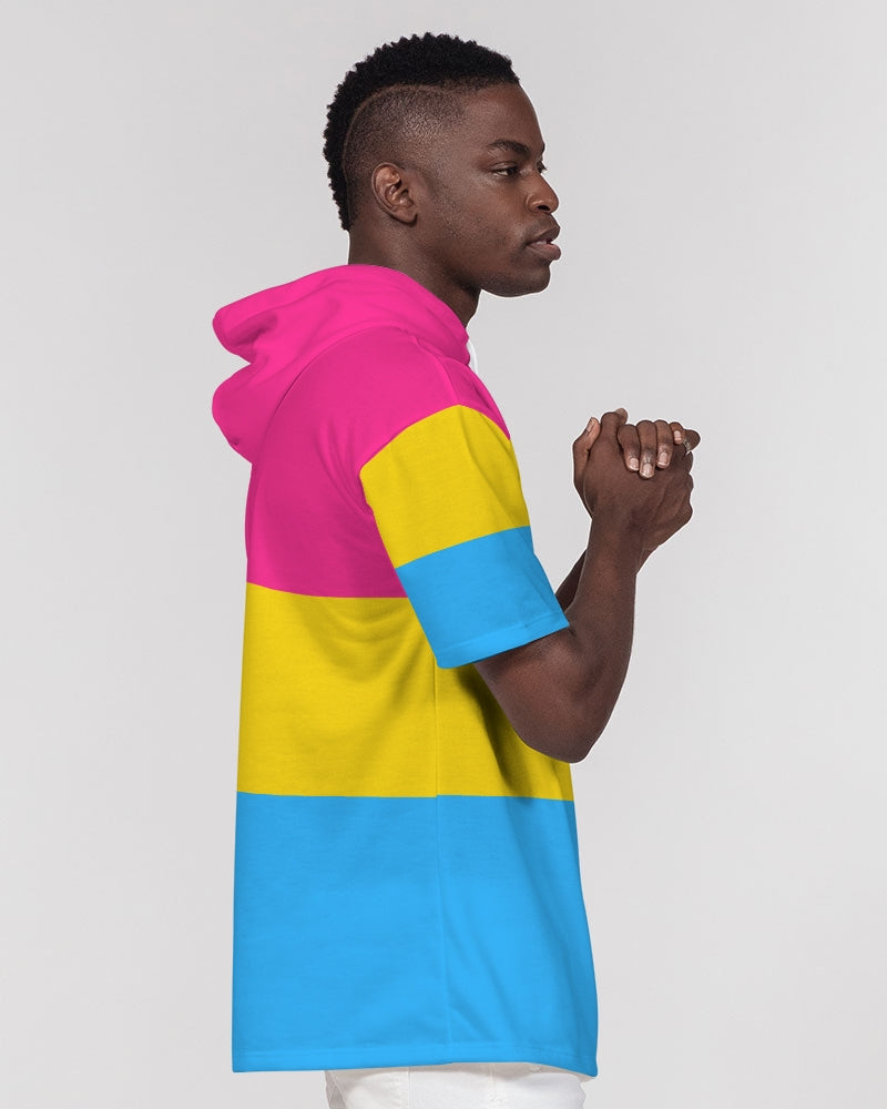 Pansexual Pride Flag Short Sleeve Pullover Hoodie