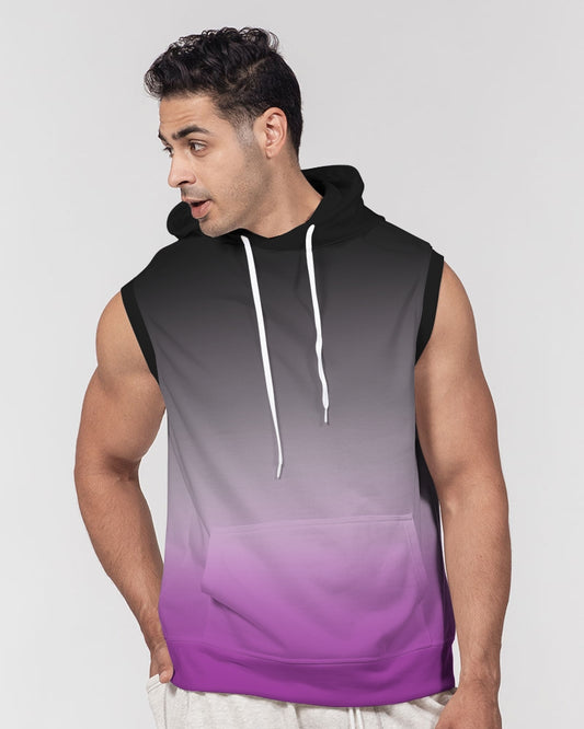 Asexual Pride Flag Ombre Sleeveless Pullover Hoodie
