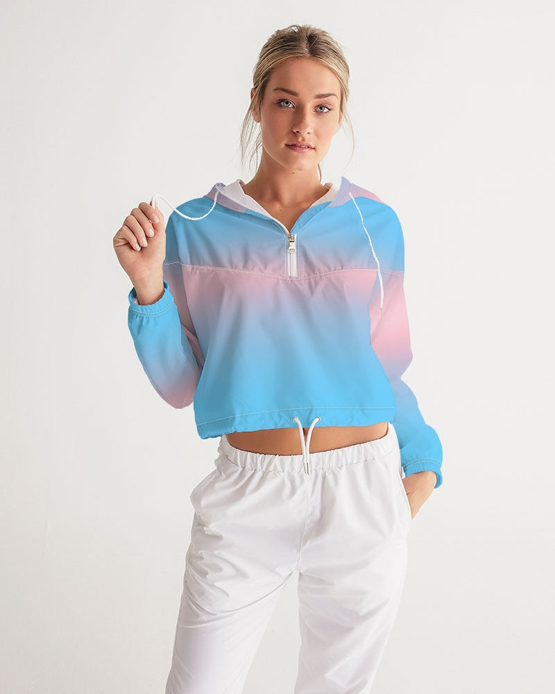 Pansexual Pride Flag Ombre Cropped Windbreaker