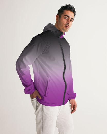 Asexual Pride Flag Ombre Windbreaker Jacket