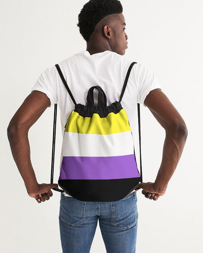 Non Binary Pride Flag Canvas Draw String Bag