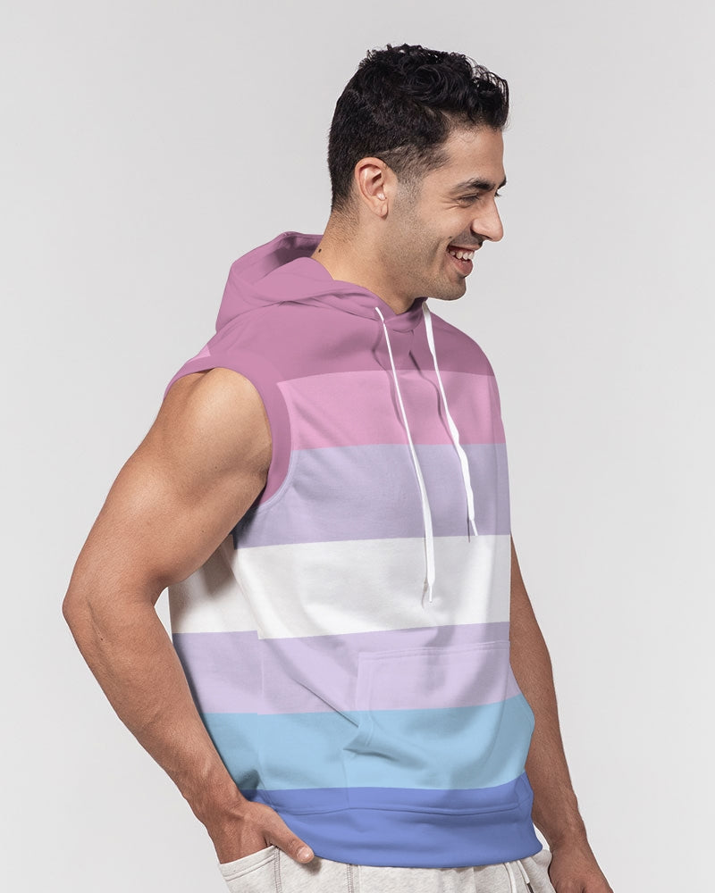 Bigender Pride Flag Sleeveless Pullover Hoodie