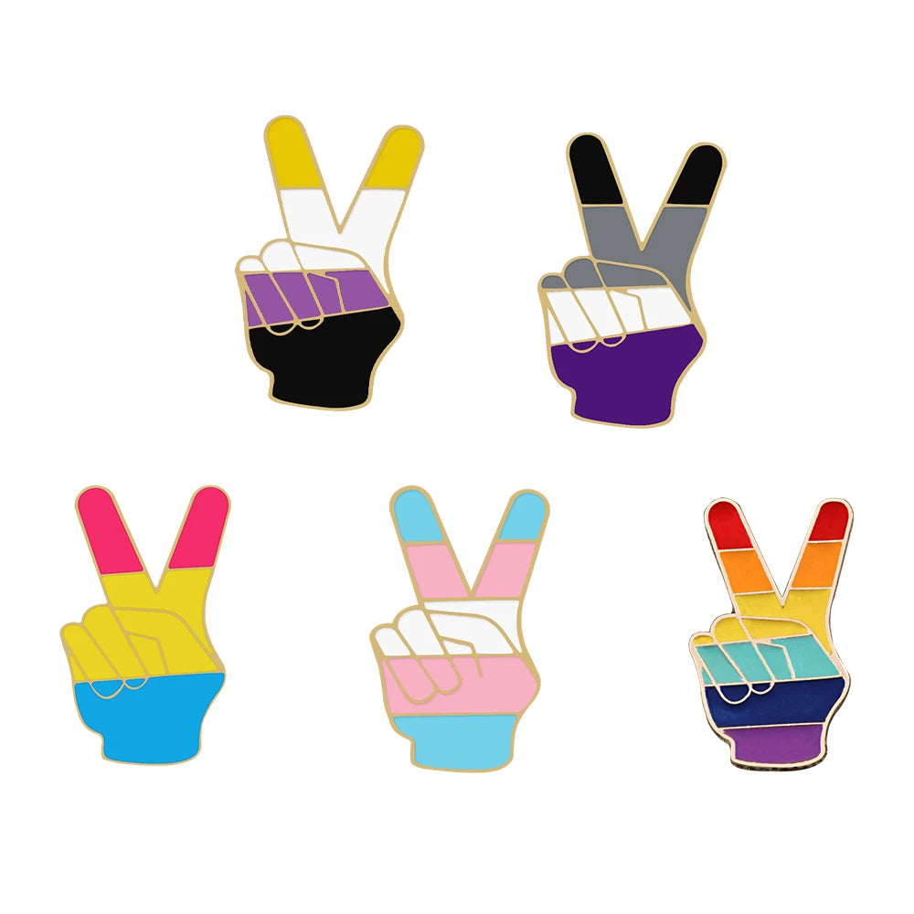 Inclusive LGBTQ+ Pride Pin Set – 3-6pcs Enamel Brooches with Progress, Trans, Nonbinary & Rainbow Flags