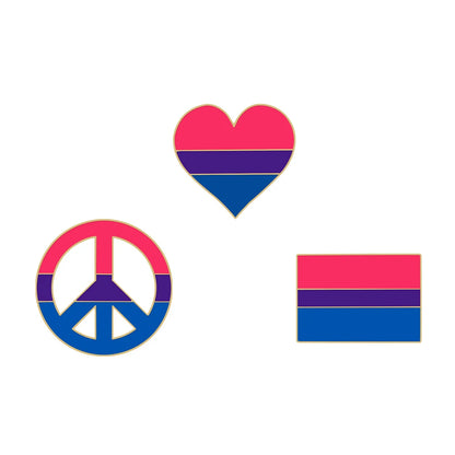 Inclusive LGBTQ+ Pride Pin Set – 3-6pcs Enamel Brooches with Progress, Trans, Nonbinary & Rainbow Flags