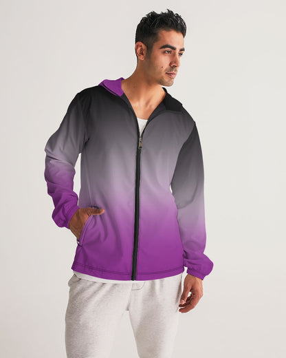 Asexual Pride Flag Ombre Windbreaker Jacket