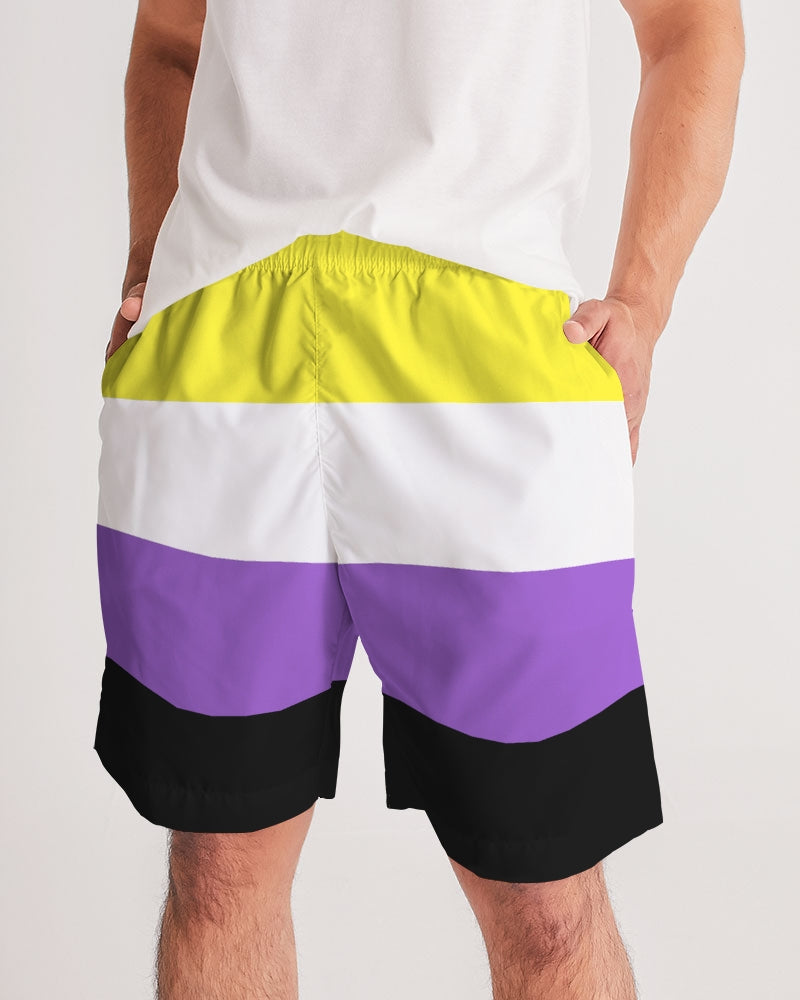 Non Binary Pride Flag Jogger Shorts