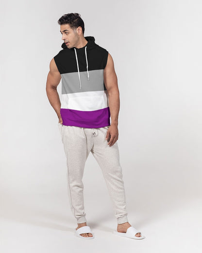 Asexual Pride Flag Sleeveless Pullover Hoodie
