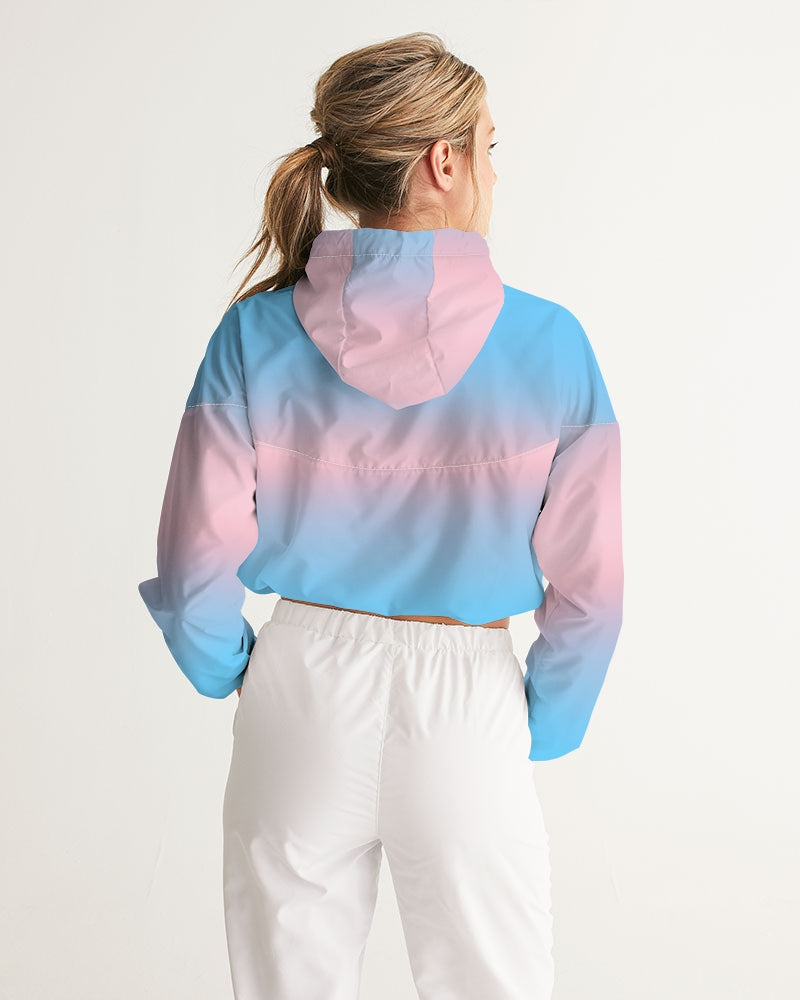 Pansexual Pride Flag Ombre Cropped Windbreaker