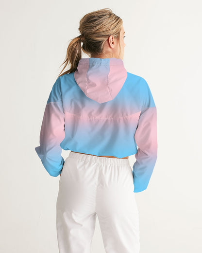 Pansexual Pride Flag Ombre Cropped Windbreaker