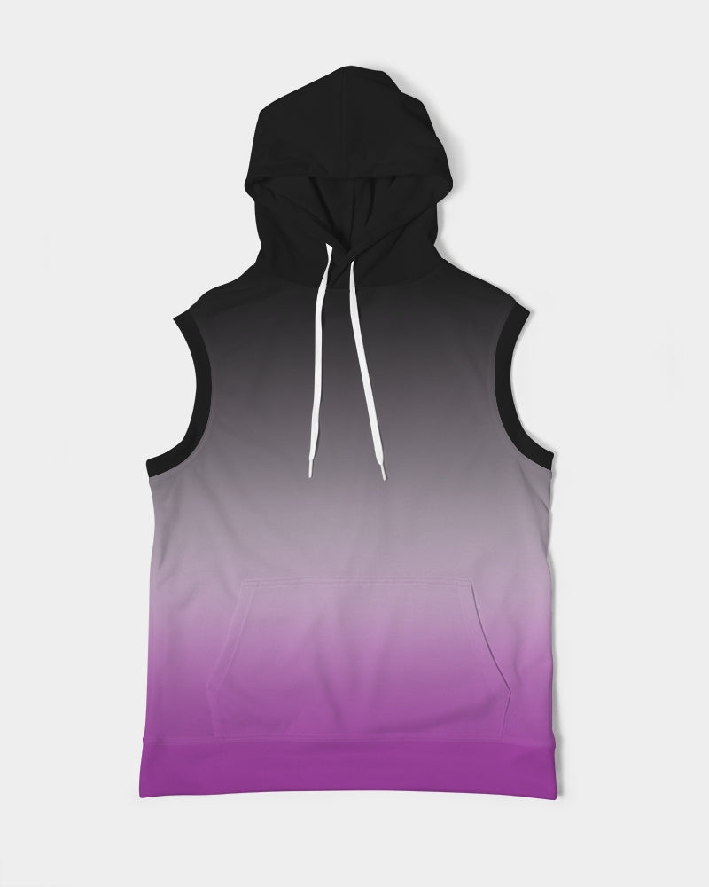 Asexual Pride Flag Ombre Sleeveless Pullover Hoodie
