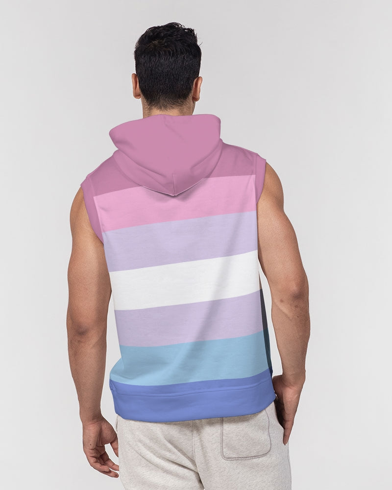 Bigender Pride Flag Sleeveless Pullover Hoodie