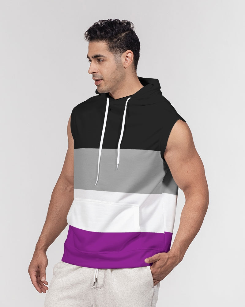 Asexual Pride Flag Sleeveless Pullover Hoodie