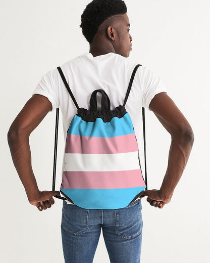 Transgender Pride Flag Canvas Draw String Bag