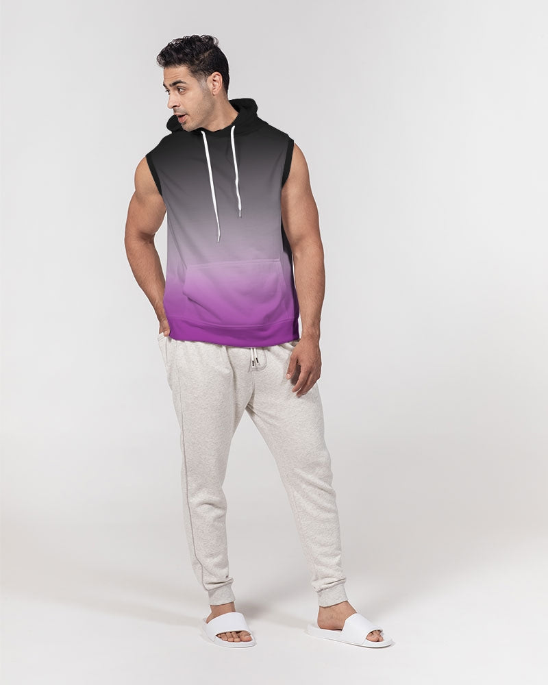 Asexual Pride Flag Ombre Sleeveless Pullover Hoodie