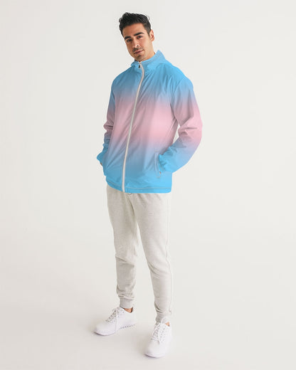 Transgender Pride Flag Ombre Windbreaker Jacket